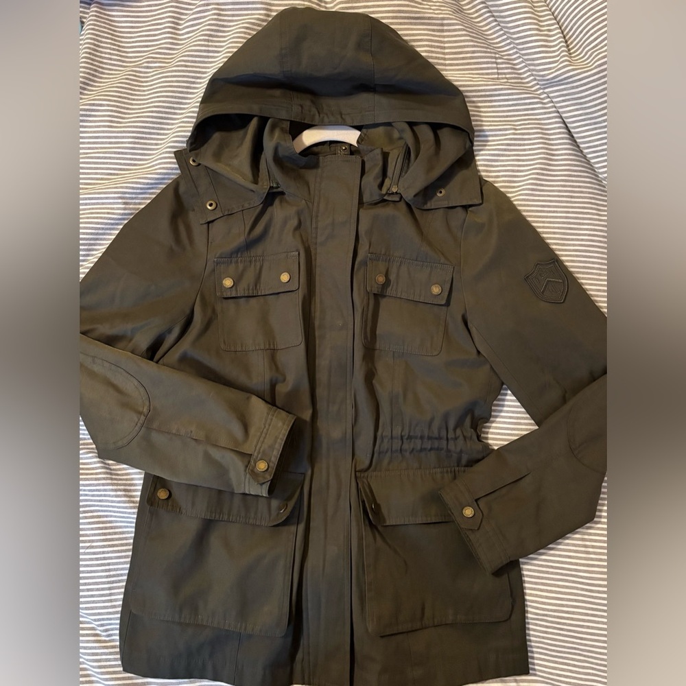 Ralph Lauren Olive Military Utility Field Jacket w light lining, size Medium